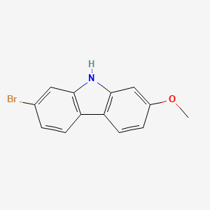 molecular formula C13H10BrNO B1278096 2-bromo-7-methoxy-9H-carbazole CAS No. 200878-50-8