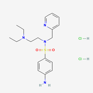 molecular formula C18H28Cl2N4O2S B12780976 Sulfanilamide, N(sup 1)-(2-diethylaminoethyl)-N(sup 1)-(2-pyridylmethyl)-, dihydrochloride CAS No. 102395-80-2