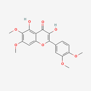 molecular formula C19H18O8 B12781002 Quercetagetin-6,7-3',4'-tetramethyl Ether CAS No. 57296-14-7