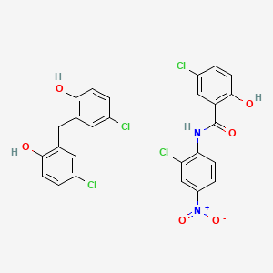 molecular formula C26H18Cl4N2O6 B12781004 Dichlosal CAS No. 8065-04-1