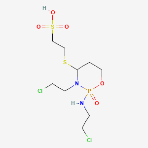 molecular formula C9H19Cl2N2O5PS2 B12781015 Ifosfamide-4-(2-thioethylsulphonic acid) CAS No. 84210-88-8