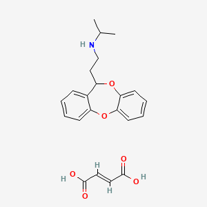 molecular formula C22H25NO6 B12781061 N-[2-(6H-benzo[b][1,4]benzodioxepin-6-yl)ethyl]propan-2-amine;(E)-but-2-enedioic acid CAS No. 81320-46-9