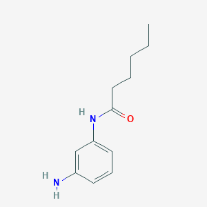 molecular formula C12H18N2O B1278108 N-(3-aminophenyl)hexanamide CAS No. 231954-22-6