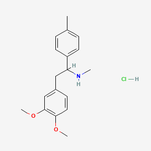 molecular formula C18H24ClNO2 B12781083 N-Methyl-2-(3,4-dimethoxyphenyl)-1-(4-tolyl)ethylamine hydrochloride CAS No. 87203-66-5