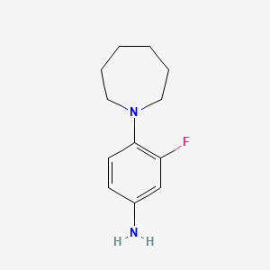 molecular formula C12H17FN2 B1278110 4-(Azepan-1-yl)-3-fluoroaniline CAS No. 250371-91-6
