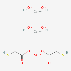molecular formula C4H10Ca2O8S2Sr B12781115 dicalcium;strontium;2-sulfanylacetate;tetrahydroxide CAS No. 77648-52-3
