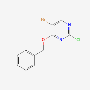 molecular formula C11H8BrClN2O B1278120 4-(Benzyloxy)-5-bromo-2-chloropyrimidine CAS No. 205672-19-1