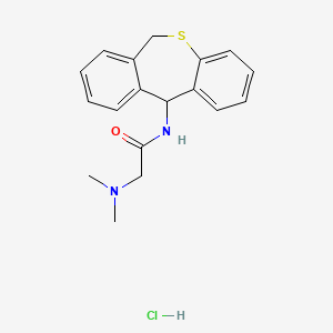 molecular formula C18H21ClN2OS B12781203 N-(6,11-Dihydrodibenzo(b,e)thiepin-11-yl)-2-(dimethylamino)acetamide monohydrochloride CAS No. 117125-46-9