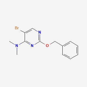 molecular formula C13H14BrN3O B1278121 2-(Benzyloxy)-5-bromo-N,N-dimethylpyrimidin-4-amine CAS No. 205672-18-0
