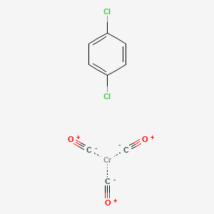molecular formula C9H4Cl2CrO3 B12781237 Chromium, tricarbonyl(p-dichlorobenzene)- CAS No. 86409-62-3