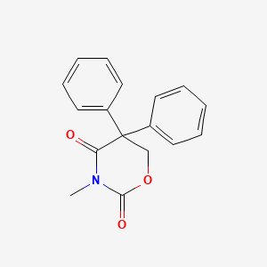 molecular formula C17H15NO3 B12781300 Dihydro-5,5-diphenyl-3-methyl-2H-1,3-oxazine-2,4(3H)-dione CAS No. 93316-43-9