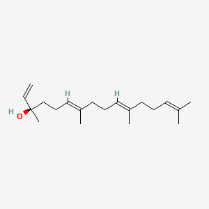 molecular formula C20H34O B12781349 (-)-Geranyllinalool CAS No. 17430-10-3