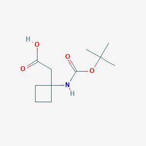 molecular formula C11H19NO4 B1278135 2-(1-((tert-Butoxycarbonyl)amino)cyclobutyl)acetic acid CAS No. 249762-02-5