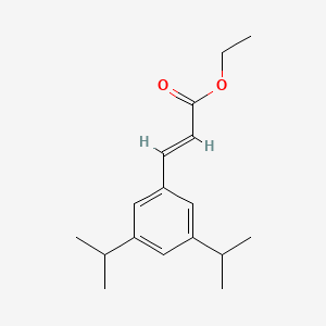 molecular formula C17H24O2 B12781357 Ethyl 3-(3,5-bis(1-methylethyl)phenyl)acrylate CAS No. 2179319-51-6