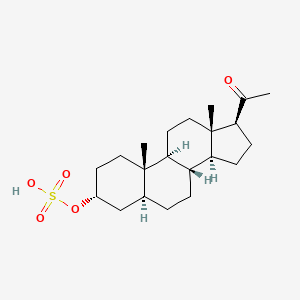 molecular formula C21H34O5S B12781364 Brexanolone metabolite M139 CAS No. 29802-94-6