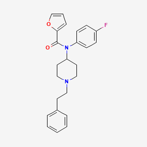 molecular formula C24H25FN2O2 B12781377 N-(4-Fluorophenyl)-N-(1-phenethylpiperidin-4-yl)furan-2-carboxamide CAS No. 1802489-71-9