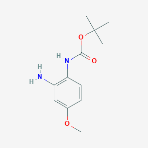 molecular formula C12H18N2O3 B1278138 叔丁基N-(2-氨基-4-甲氧基苯基)氨基甲酸酯 CAS No. 213118-56-0