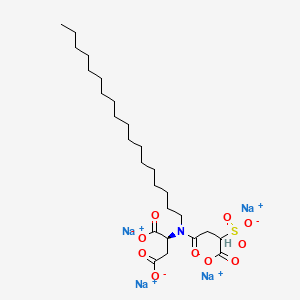 molecular formula C26H43NNa4O10S B12781399 Tetrasodium N-(3-carboxy-1-oxo-3-sulfopropyl)-N-octadecylaspartate CAS No. 37767-39-8