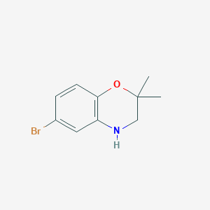 molecular formula C10H12BrNO B1278140 6-Bromo-2,2-dimethyl-3,4-dihydro-2H-benzo[b][1,4]oxazine CAS No. 136545-05-6