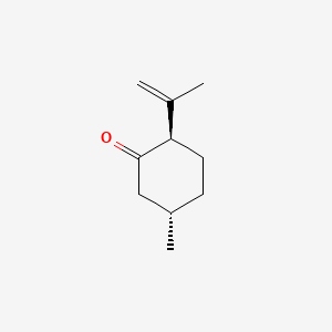 molecular formula C10H16O B12781423 p-MENTH-8-EN-3-ONE, trans- CAS No. 57129-09-6