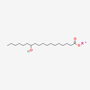 molecular formula C18H35KO3 B12781456 Potassium hydroxystearate CAS No. 34160-06-0