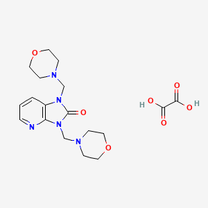 molecular formula C18H25N5O7 B12781460 1,3-bis(morpholin-4-ylmethyl)imidazo[4,5-b]pyridin-2-one;oxalic acid CAS No. 85930-00-3