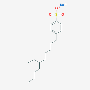 molecular formula C18H29NaO3S B12781464 Sodium;4-(6-ethyldecyl)benzenesulfonate 