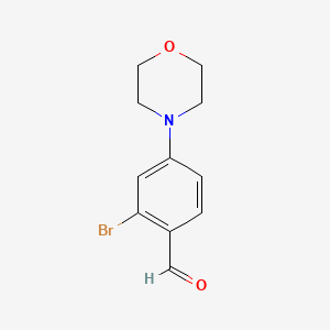 molecular formula C11H12BrNO2 B1278147 2-bromo-4-(n-morpholino)-benzaldehyde CAS No. 883522-52-9