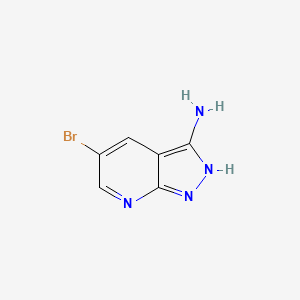molecular formula C6H5BrN4 B1278164 5-bromo-1H-pyrazolo[3,4-b]pyridin-3-amine CAS No. 405224-24-0
