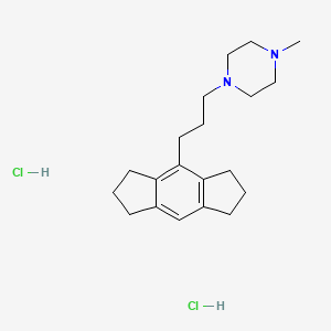 molecular formula C20H32Cl2N2 B12781693 Piperazine, 1-(3-(1,2,3,5,6,7-hexahydro-s-indacen-4-yl)propyl)-4-methyl-, dihydrochloride CAS No. 80761-01-9