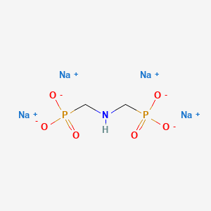 molecular formula C2H5NNa4O6P2 B12781733 tetrasodium;1-phosphonato-N-(phosphonatomethyl)methanamine 