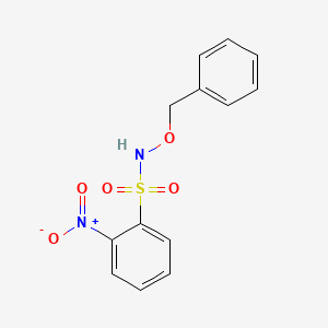 molecular formula C13H12N2O5S B1278174 N-(苄氧基)-2-硝基苯磺酰胺 CAS No. 77925-80-5