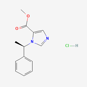 molecular formula C13H15ClN2O2 B12781745 Metomidate hydrochloride, (R)- CAS No. 66392-64-1