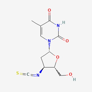 molecular formula C11H13N3O4S B12781809 Thymidine, 3'-deoxy-3'-isothiocyanato- CAS No. 130945-07-2