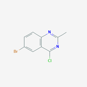 molecular formula C9H6BrClN2 B1278183 6-溴-4-氯-2-甲基喹唑啉 CAS No. 351426-04-5