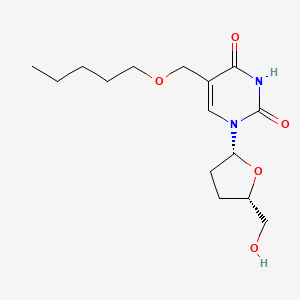 molecular formula C15H24N2O5 B12781884 2',3'-Dideoxy-5-pentyloxymethyluridine CAS No. 133697-43-5