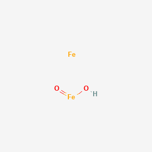 molecular formula Fe2HO2 B12781905 Hydroxy(oxo)iron;iron 