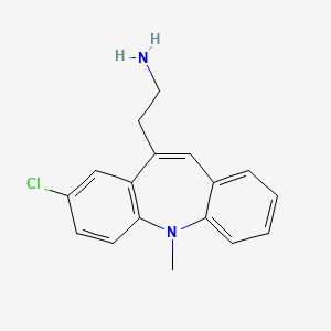 molecular formula C17H17ClN2 B12781916 5H-Dibenz(b,f)azepine, 10-(2-aminoethyl)-8-chloro-5-methyl- CAS No. 84142-01-8