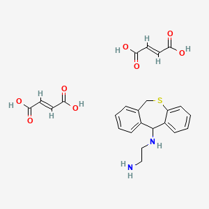 molecular formula C24H26N2O8S B12781982 (E)-but-2-enedioic acid;N'-(6,11-dihydrobenzo[c][1]benzothiepin-11-yl)ethane-1,2-diamine CAS No. 117125-51-6