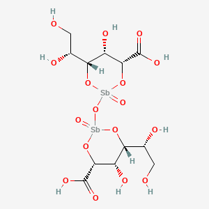 molecular formula C12H20O17Sb2 B12781985 Stibogluconate CAS No. 100817-46-7