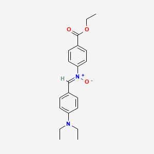 molecular formula C20H24N2O3 B12782100 gamma-(p-Diethylaminophenyl)-N-(p-carboethoxyphenyl)nitrone CAS No. 93749-88-3