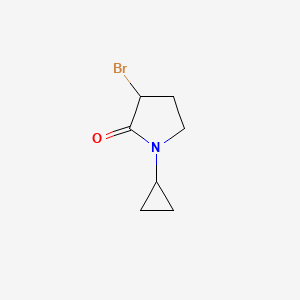 molecular formula C7H10BrNO B1278213 3-Bromo-1-cyclopropylpyrrolidin-2-one CAS No. 148776-25-4