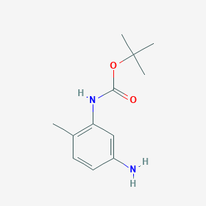 molecular formula C12H18N2O2 B1278215 叔丁基(5-氨基-2-甲基苯基)氨基甲酸酯 CAS No. 329763-32-8