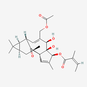 molecular formula C27H36O7 B1278217 20-O-Acetylingenol-3-angelate CAS No. 82425-35-2