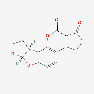molecular formula C16H12O5 B12782196 Demethoxyaflatoxin B2, (+/-)- CAS No. 135365-46-7