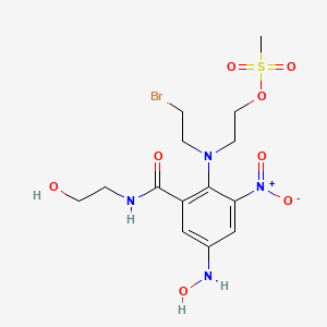 molecular formula C14H21BrN4O8S B12782211 PR-104 metabolite M22 CAS No. 952144-65-9
