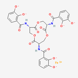 molecular formula C30H21FeN3O15-3 B12782216 Ferric enterobactin ion CAS No. 61481-53-6