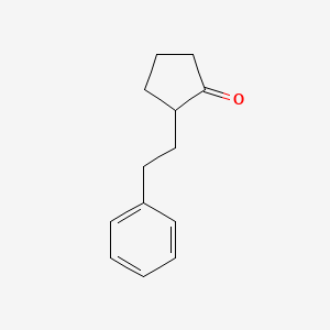 molecular formula C13H16O B1278228 2-(2-Phenylethyl)cyclopentan-1-one CAS No. 14721-44-9