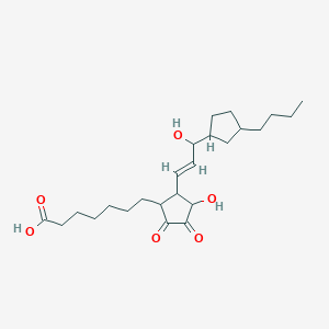 molecular formula C24H38O6 B127823 7-[2-[(E)-3-(3-butylcyclopentyl)-3-hydroxyprop-1-enyl]-3-hydroxy-4,5-dioxocyclopentyl]heptanoic acid CAS No. 147511-91-9