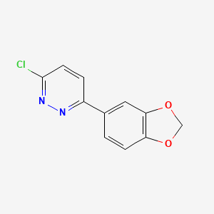 molecular formula C11H7ClN2O2 B1278232 3-(1,3-Benzodioxol-5-yl)-6-chloropyridazine CAS No. 143268-23-9